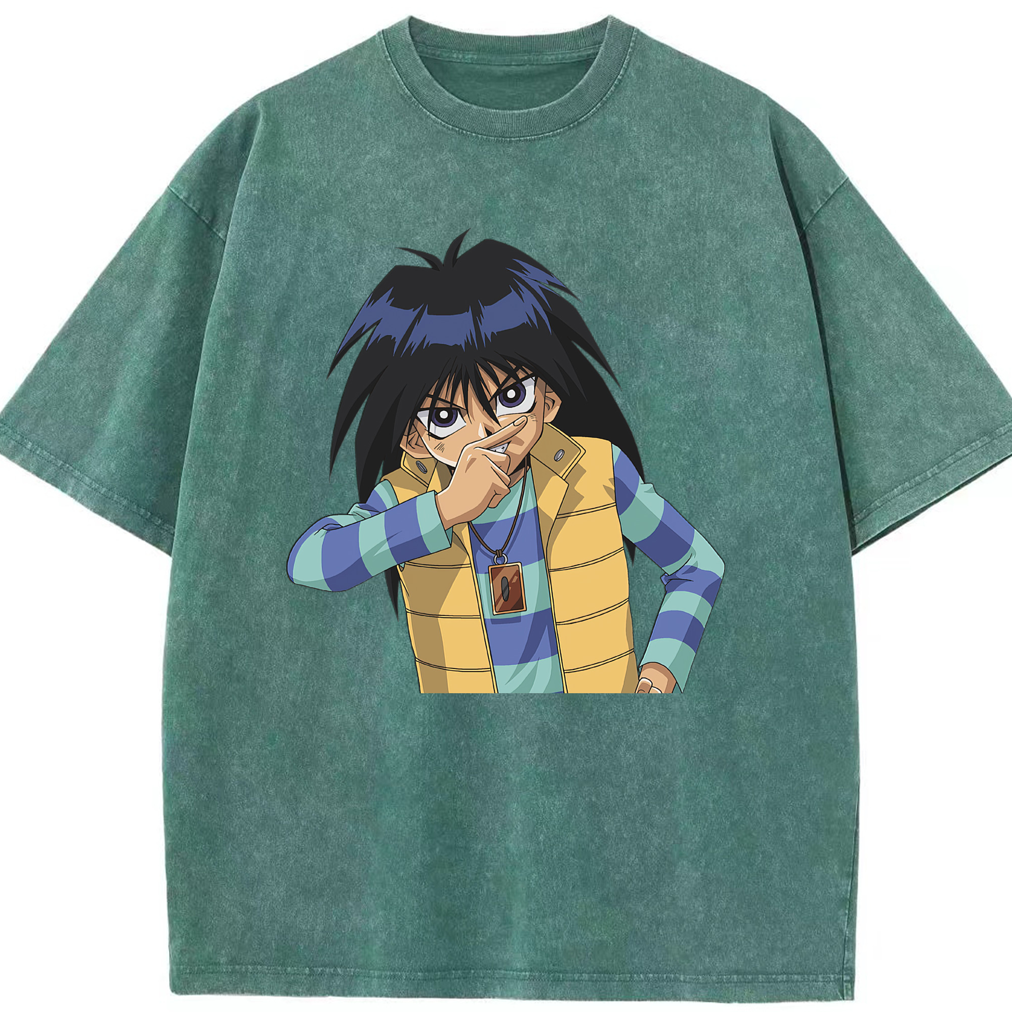（画像用） 遊☆戯☆王 Yu-Gi-Oh! 綿100% ヴィンテージ風 半袖Tシャツ（フロントプリント）